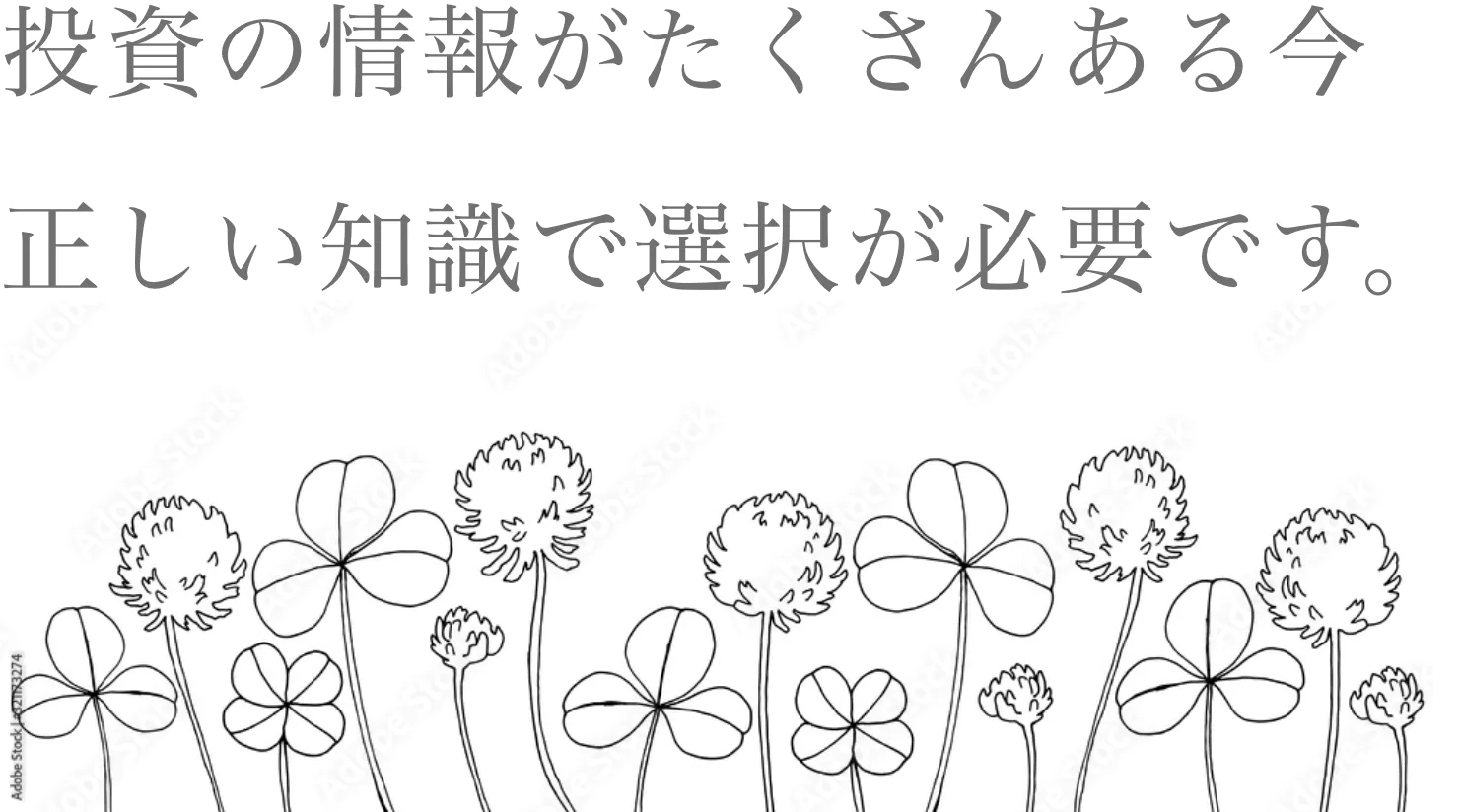 投資の情報がたくさんある今正しい知識で選択が必要です。